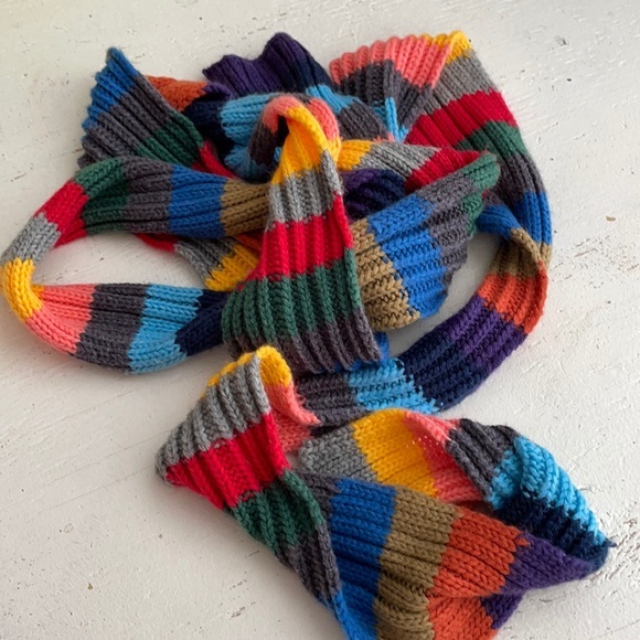 Crochet Striped Scarves